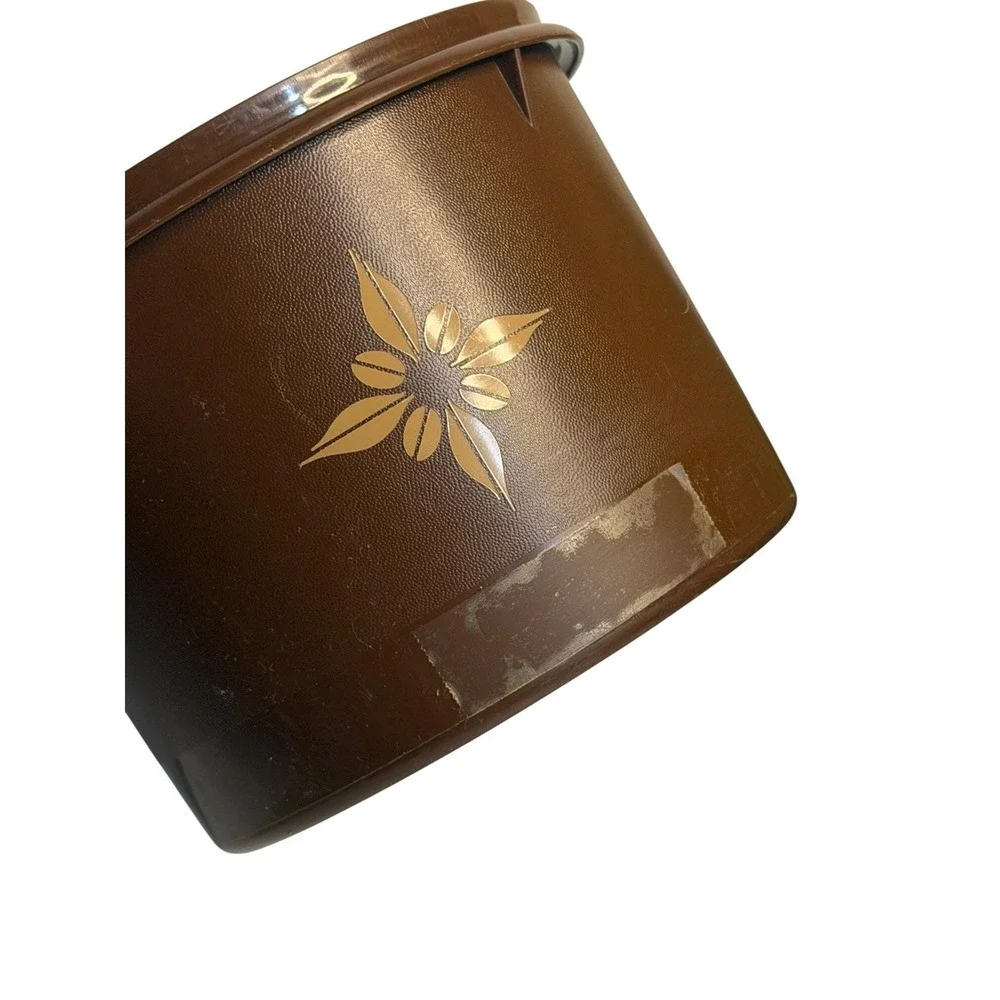 VTG 80s Tupperware Brown Servalier Canister USA Made Durable No-Lid Kitchenware‎